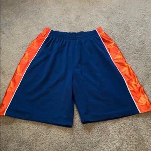 Adidas 2006 blue & orange mesh basketball shorts L